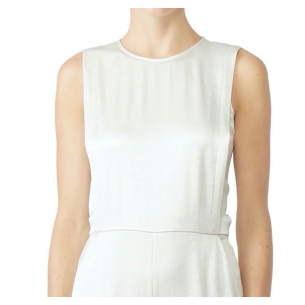 Theory Ivory Jumpsuit Ramaline Shiny Chic Elegant - Picture 4 of 8